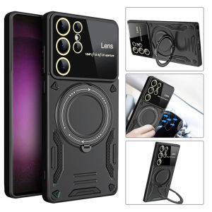 Armor Wireless Charge Case For Samsung Galaxy S25 Ultra S25+ Plus S25 Edge 5G Shockproof Ring Cover
