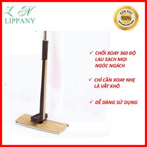 Cây lau nhà xoay 360 độ rút gọn tự vắt phẳng thông minh độ bền cao dễ dàng lau sạch mọi vết bẩn