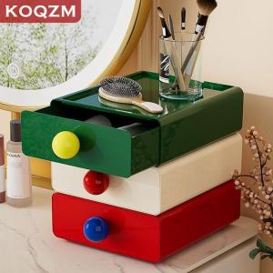 [COD] KOQZM KITCHEN Desktop Storage Drawer Stackable Pull Out Storage Boxes Color Contrast Drawer Organizer Office Sundries Stationery Storage Case