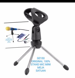 G150 ORIGINAL stand mic kaki tiga mini pendek  holder standing  microphone meja table mik penyangga