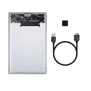 USB3.0 Transparent Hard Drive Enclosure Box Support 5Gbps Easy Data Access for 2.5inch Disks Widely Used