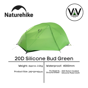 NATUREHIKE Star-river 2 Ultralight 2 Man Tent + Mats (Upgraded Version 20D)
