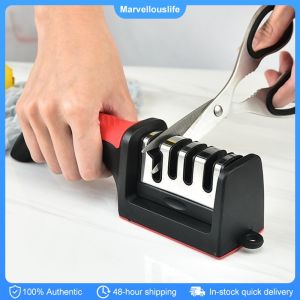 Kitchen 4 Segment Knife Sharpener Multi-Functional Hand-Held Sharpening Stone Kitchen Accessories