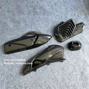 Combo 4 Món Ốp Pô Ốp E Ốp Che Két Nước Cacbon Honda Pcx160