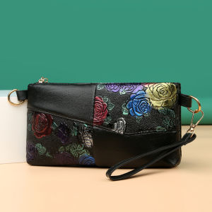 Tas Selempang Wanita Bunga Kulit Sintetis Shoulder Sling Bag Fashion Style Kasual Clutch COD T194