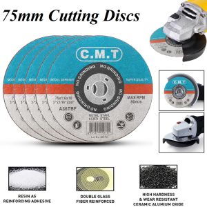 BAI WEN 3 inch 75mm Ultrathin Metal Cutting Discs 75 x 1.6 x 10mm Cut Off Wheels for Angle Grinder (5Pcs/10Pcs/20Pcs/30Pcs/50Pcs)