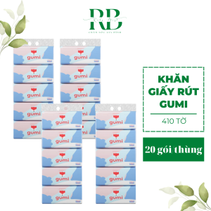 Thùng 20 Bịch Khăn Giấy Rút Gumi 410 tờ 5 Lớp Khăn Giấy Khô Giấy Ăn Gumi Dùng Được Cho Em Bé