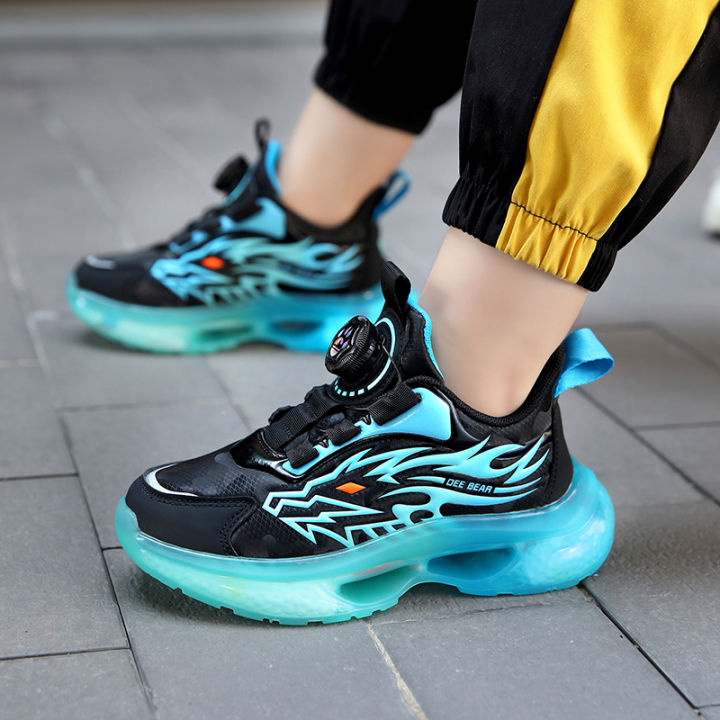 Children's shoes 2024 new popular rotating button boys' sports shoes casual  fashion, anti slip, waterproof, and wear-resistant children's shoes