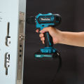 （COD）Makita cordless drill rechargeable portable dril Heavy Duty Original 48V wireless drill 2 Battery Brushless Set Drill Power Tool Bit. 