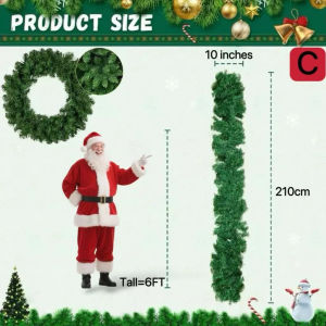 【VIDKHSY Store】Premium Christmas Decoration Garland-THICK Artificial Pine Greenery Garland for Stairs Tree for Holiday Decorations