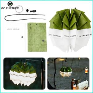 DIY Pinecone Paper Lamp Shade Waterproof Outdoor Camping Light Shade Snap Button Hanging Lantern Cover for Outdoor Tent