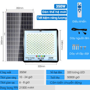 Đèn năng lượng mặt trời  MAXTECH bóng to 150w 200w 250w 300w - Lớp chống nước IP67 an toàn - D1370