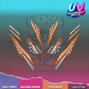 AEROX V2 INDO UV TRANSPARENT DECALS (2026 STAR 0012 MOTIF) MotoKits By Inkboss Creations