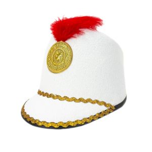FUNG Dress Up Marching Band Hat Sun Protection Vintage Knight Drum Major Hat Doormans Hat Role Play Uniform Hat Cosplay Carnival