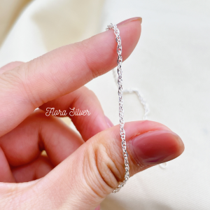 FLORA 0138C - [Có bán lẻ] Dây chuyền bạc hình Kuromi màu đen dành cho bé gái
