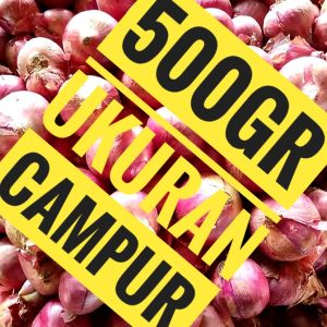 Bawang Merah SUPER 1Kg Ukuran CAMPUR (kecil sedang besar)