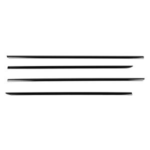 Cornerr JeCarCar Window Black Stainless Steel Sticker Decoration Strip Coverings For Dodge RAM 2010-2017 Exterior Accessories 5T9N4