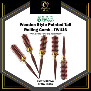 Faweio Wooden Style Pointed Tail Rolling Comb TW416 - Brown