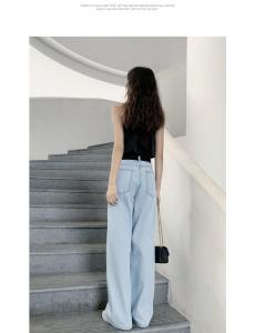 QUẦN BAGGY JEAN NỮ CHẤT BÒ XANH NHẠT ỐNG SUÔNG RỘNG LOE DÀI ULZZANG SIÊU CUTE TREND MỚI DB-02 CAO CẤP - DUBAI FASHION