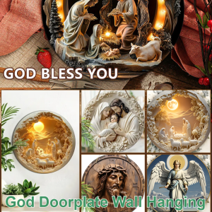 【Gospel Arrives】 God Bless Acrylic Hanging Plaque Religious Wall Decor for Home Prayer Wall Art Inspirational Christian Gift