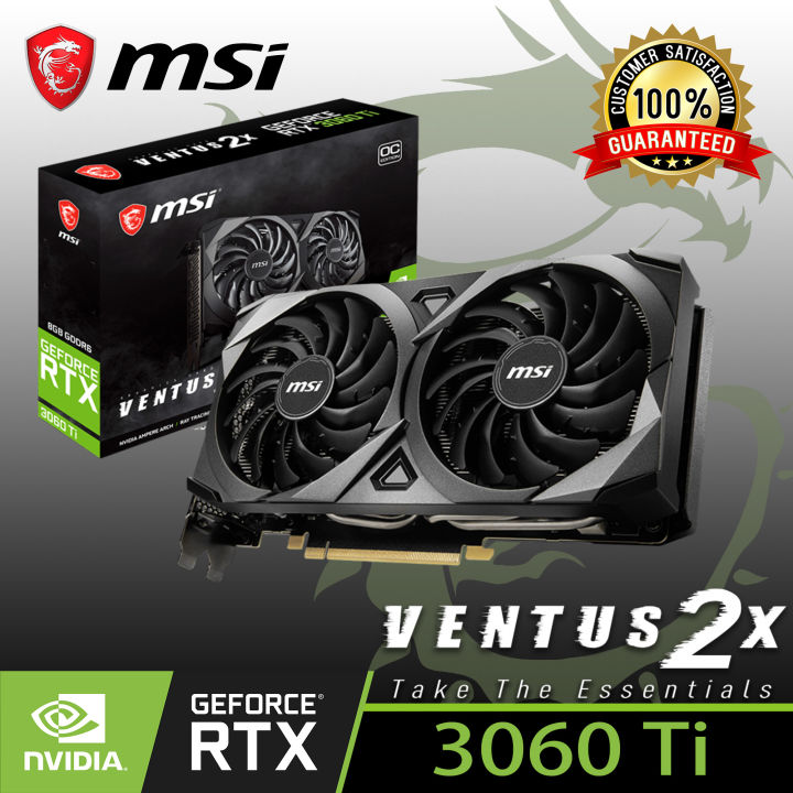 MSI GeForce RTX 3060 Ti VENTUS 2X OC NVIDIA PCI Express Gen 4 8GB GDDR6  256-bit Gaming Graphics Card ( LHR ) | Lazada PH