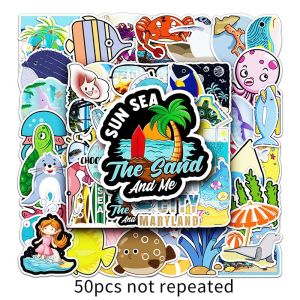100PCS Cartoon Marine Organism Cute Ocean Animal Sticker Luggage Phone Laptop Decoration DIY Sticker