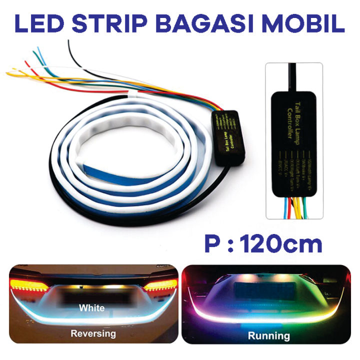 Lampu LED Bagasi Mobil Strip RGB Stop Sein Signal Waterproof Rainbow ...