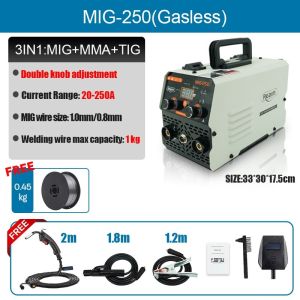 MIG Welding Machine Inverter Arc MIG400/250 3 IN1 Gasless Welder Portable and warranty service