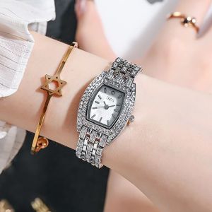 JTRILLION ID Jam Tangan Wanita JW-51 Berlian Mewah /Jam Tangan Stainless Steel Anti Karat -Jam Kondangan Wanita