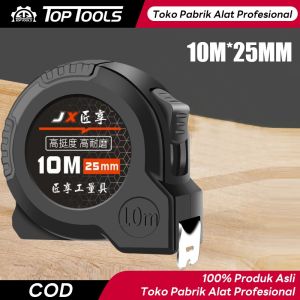 TopTools【Tidak ada kesalahan 100% akurat】Menebal dan tahan aus /Pita Pengukur Kelas Industri Presisi Tinggi Baja Tahan Karat Tebal Neon Tahan Air 5M/7.5M/10M