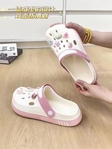 Summer Hot-Selling Perforated Sandals For Women Suitable For Outdoor Wear On The Beach Non-Slip And Odor-Resistant Closed-Toe Slippers For Men