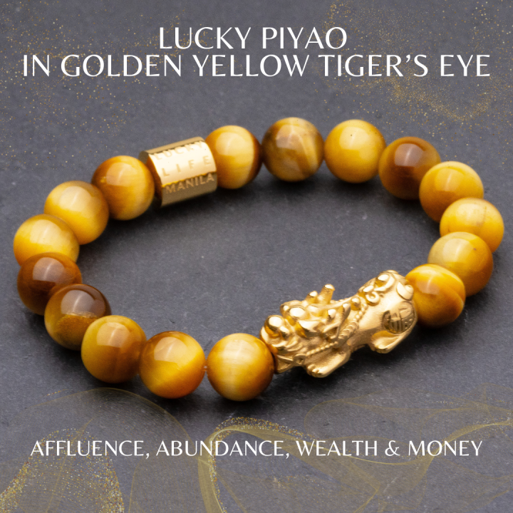 Lucky Piyao in Golden Yellow Tiger's Eye Bracelet Lucky Life Manila