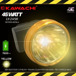 Senter Kepala (LED SUPER HEADLIGHT) 45watt LY-245 WaterProof 45W 45 Watt Kawachi Isi Ulang Rechargeable 7500 mAh Tahan 12 Jam LED Super Terang Head Light Lamp Flash Light Outdoor Tools COD Bayar Di Tempat Graha Mart