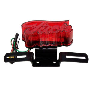 1PC English Alphabet Universal Motorcycle Rear License Plate Light Retro LED Brake Stop Lamp For Softail Custom Chopper Bobber