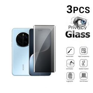 3 pieces packaging Private Tempered Glass For Honor Magic 7 Pro 5G Magic7Pro Magic7 7Pro 2024 Anti-Spy Full Cover Screen Protector Anti Peek Privacy Film Protective 9H Hardness