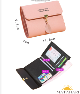 Women Fashion Korea Mini Bifold Trifold Short Wallet Pouch Women Duit Kecil Perempuan Dompet Pendek Wanita(MG)