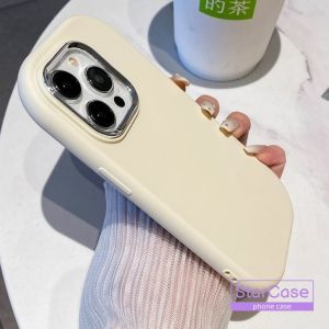 Luxury Casing Xiaomi Redmi Note 13 13C 12C 12S 12 11 11S 11A 10 10S 10C 9 9S 9A 9T 9C 8 8A Pro POCO C55 C65 F5 X5 Solid Color Case Oval Solid Color Soft Silicone Shockproof Plating Metal Lens Protective Cover