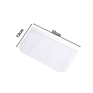 Ziplock Food Storage Pouch Penyimpanan Makanan Kulkas Reusable Silicone Bag Kedap Udara Buram