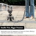6 Ft Funny Dog Leash - Giant Plastic Chain Leash with Puppy Collar for Small Dogs, Cats, and Puppies - Black Funny Chain Dog Leash. 