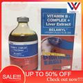BELAMYL 100ML VITAMIN INJECTION WITH VITAMIN B - COMPLEX + LIVER EXTRACT for pig game fowl  animals. 