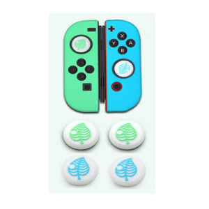 ซิลิโคนจอย Joy Con Nintendo Switch + ที่ครอบอนาล็อก ลายใบไม้ Animal Crossing (Silicon Joy-Con Switch)(ซิลิโคนจอยคอนสวิต)(จุก joy con)