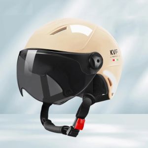 New Motorcycle Helmet MEN Woman Electric Motor Car Scooter Bike Open Face Half Helmet Anti Safety Hat Bicycle Cap With Goggles2026