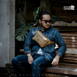 Reven Leather Jakarta - Hazar Bag Tas Selempang Pria Kulit Sapi Waistbag Slingbag Waterproof