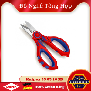 Kéo Thợ Điện Đầu Thẳng KNIPEX 95 05 10 SB – Bấm Cos Pin Rỗng Đến 6.0mm²  [Chính hãng Đức/ Germany]