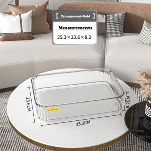 Activebae Luxury Transparent PET Cosmetic Wardrobe Sundries Desktop Storage Box With Handle and Lid SY - 48