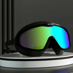 DIRKI Large Frame Swimming  Waterproof Anti-fog Water Racing Glasses Windsurfing Glasses Adjustable Diving Eyewear Swimming Beginner