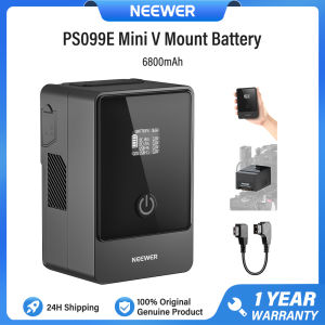 NEEWER ปลั๊กแบตเตอรี่ Mini V 6800mAh 99Wh 14.5V (PS099E) – มีพอร์ต 65W PD Type C/D Tap/BP/USB A/DC คู่ + จอ OLED สำหรับกล้อง/วิดีโอแคม/มอนิเตอร์/แสงวิดีโอ