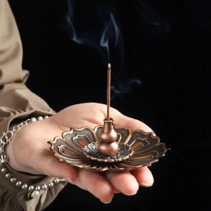 Wadah Tempat Dupa Stick Labu Jumbo Pembakaran Hio Dupa Arab Kuningan Emas Tembaga Incense 9 Holder