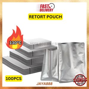 100pcs Retort Aluminium Foil Vaccum Bag Pouch High Temperature 130℃ Sterilization/Retort Pouch