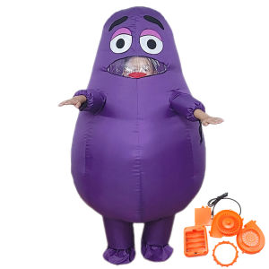 Grimace Costume for Kids Adult Grimaces Birthday Gameboy Halloween Cosplay Mascot Inflatable Suit Purple Shake Child Carnival